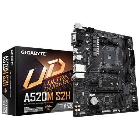 GIGABYTE A520M S2H AMD Socket AM4 Micro ATX Motherboard GA-A520M-S2H