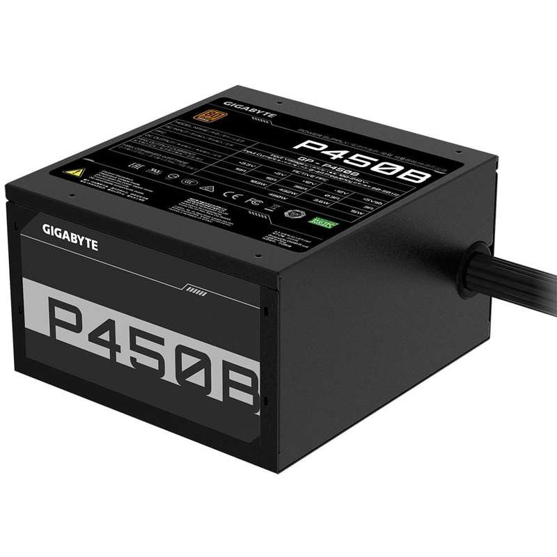 Gigabyte P450B 80 PLUS Bronze 450W 20+4 pin ATX ATX Black Power Supply GP-P450B