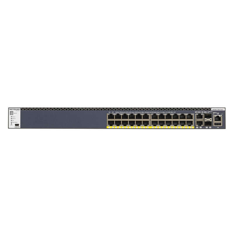 Netgear M4300 24-port Gigabit Ethernet 1U PoE+ Fully Managed Switch GSM4328PB-100NES