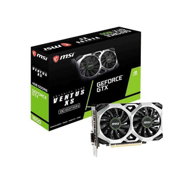 MSI Geforce GTX 1650 D6 Ventus XS OC 4GB GDDR6 Graphics Card GTX 1650 D6 VENTUS XS OC