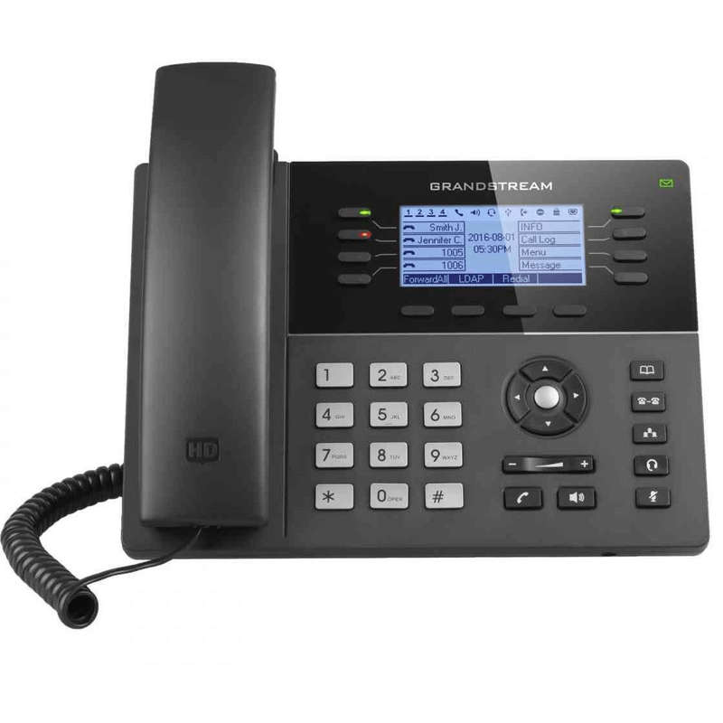 Grandstream 8-line LCD IP Phone Black GXP1782