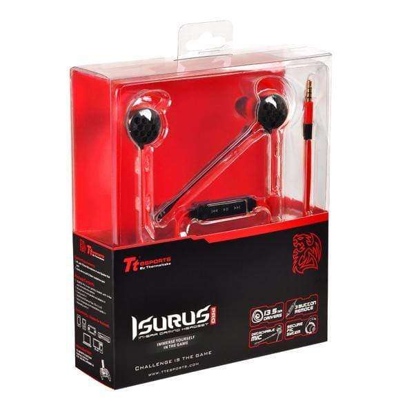 Tt ESPORTS ISURUS PRO Headset In-ear Black and Red HT-ISF-ANIBBK-19