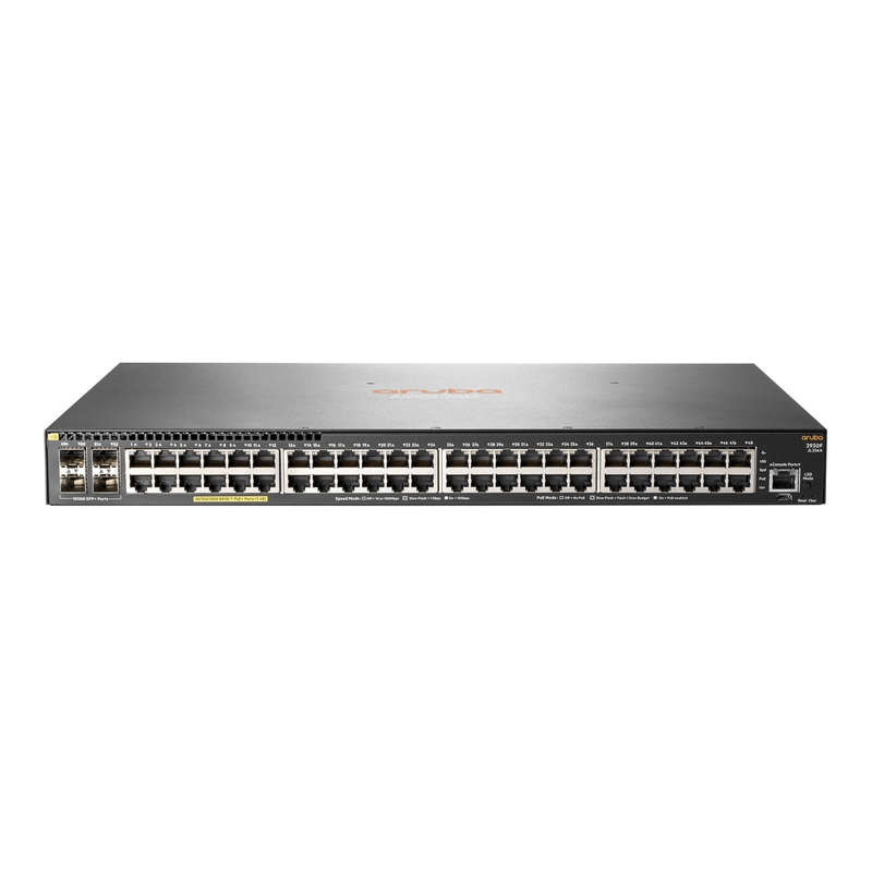 HPE Aruba 2930F 48G PoE+ 4SFP+ Managed Switch L3 Gigabit Ethernet Grey 1U PoE JL256A