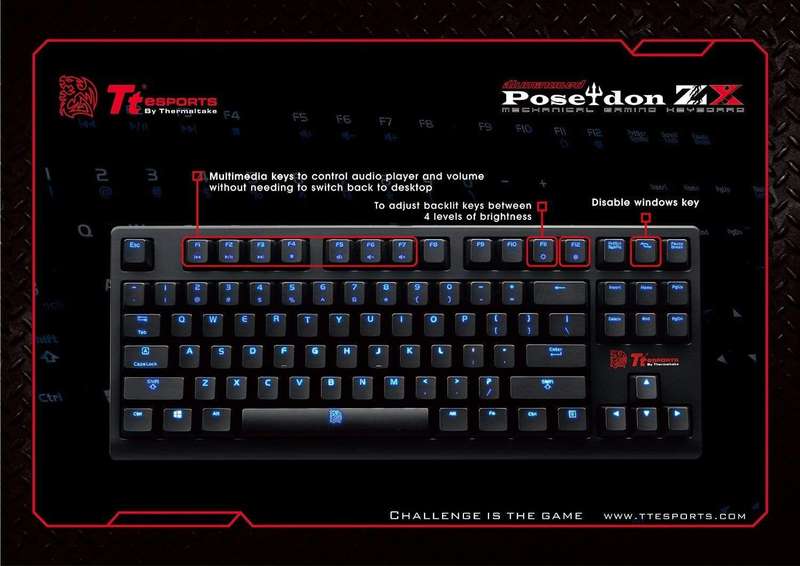 Thermaltake POSEIDON ZX Keyboard USB QWERTY Black
