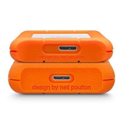 LaCie Rugged Mini 2TB Orange and Silver External Hard Drive LAC9000298