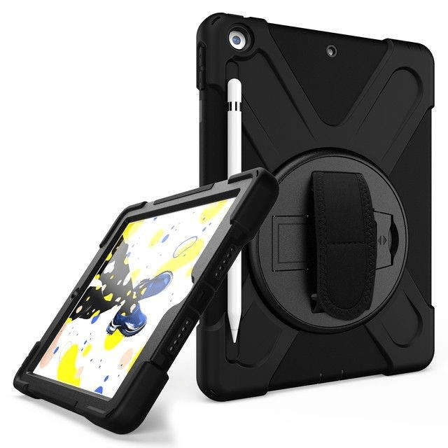 Tuff-Luv 10.2-inch Rugged Armour Jack Case and Stand for Apple iPad with Armstrap and Pen holder ...