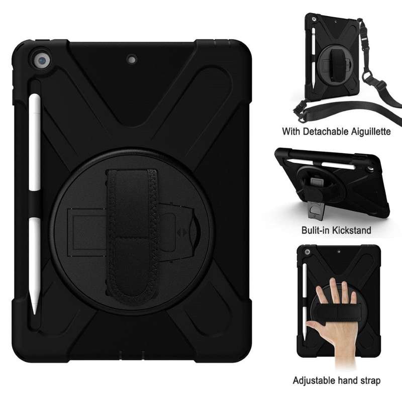Tuff-Luv 10.2-inch Rugged Armour Jack Case and Stand for Apple iPad with Armstrap and Pen holder ...