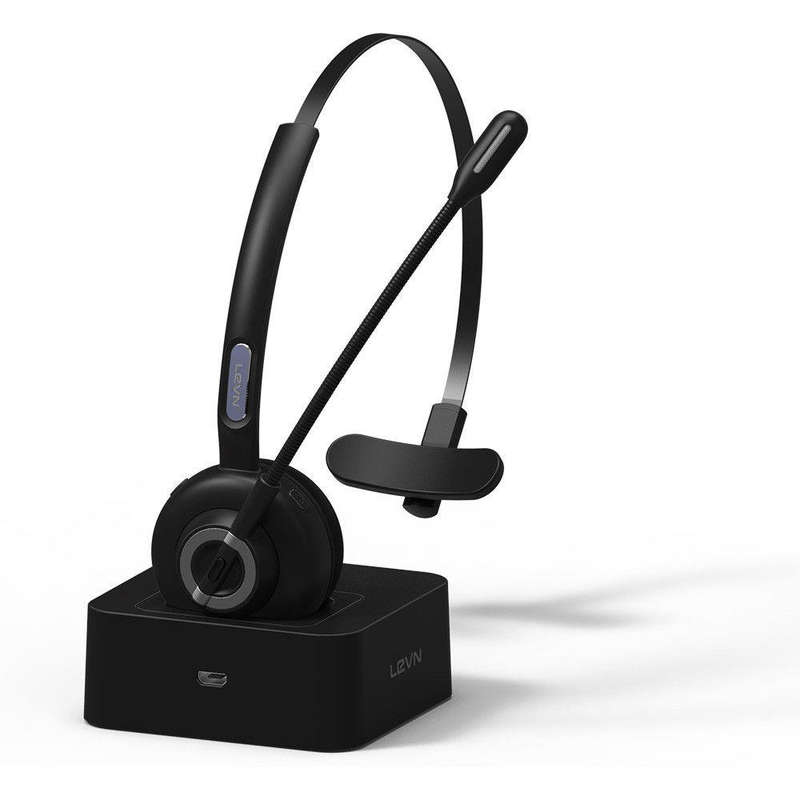 Tuff-Luv Bluetooth Wireless Headset with Charging Base - Black M2114