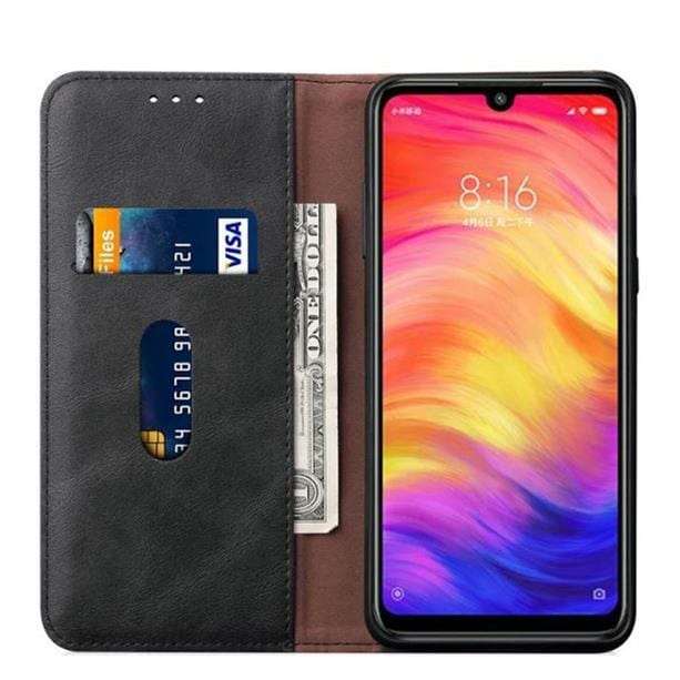 Tuff-Luv Essentials Leather Case and Stand for Xiaomi Redmi 7 - Black M963