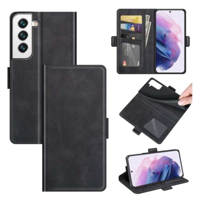 Tuff-Luv Essentials Leather Folio Case for Samsung S22 Plus - Black MF1005