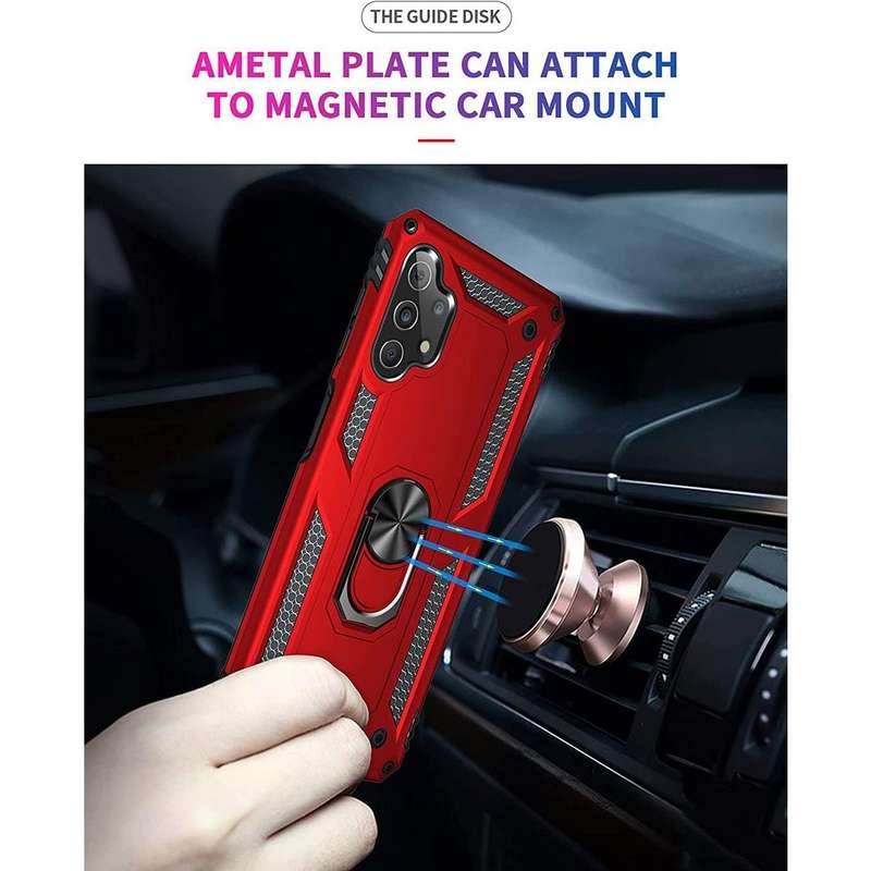 Tuff-Luv Rugged Case and Stand for Samsung Galaxy A23 - Red MF1166