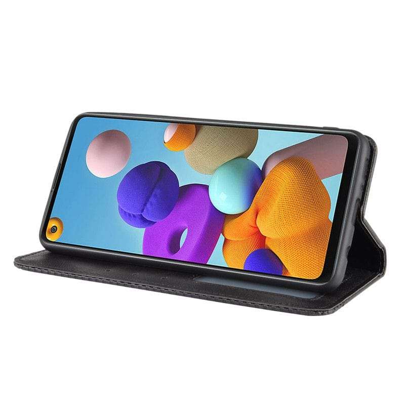 Tuff-Luv Folio Case and Stand for Samsung Galaxy S21 - Black MF3382