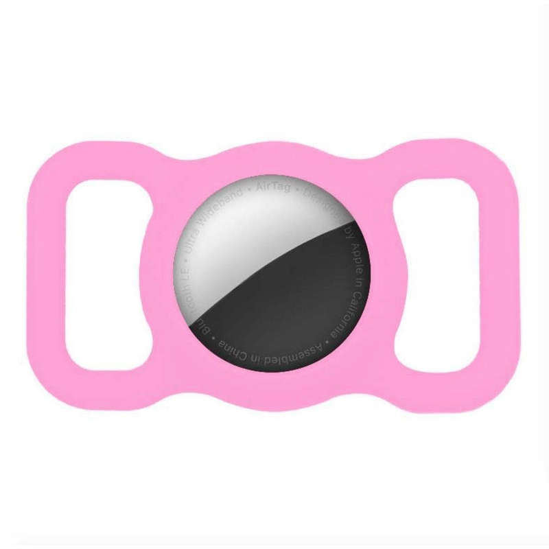Tuff-Luv Pet Dog Collar Holder Compatible with Apple Airtag - Pink MF478