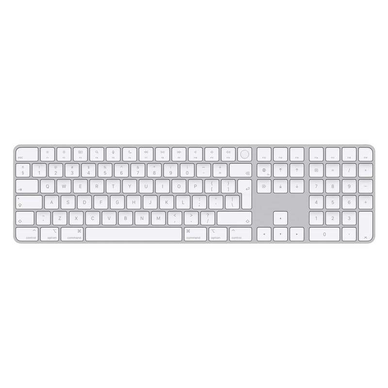 Apple Magic Keyboard with Touch ID and Numeric Keypad White MK2C3Z/A