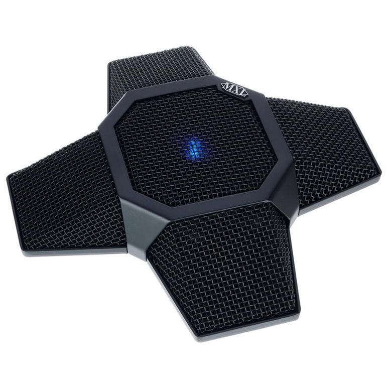 Zoom Room MXL Table or Ceiling Microphone - 360 Degree Pickup and Daisy Chain MXL AC-360-Z V2 Black