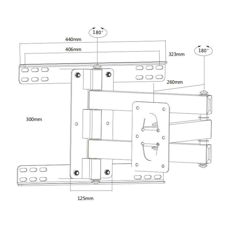 Brateck PLB-WA3A Lumi 30-63-inch Cantilever Full Motion Wall Arm