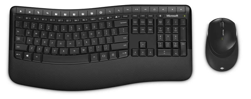 Microsoft Comfort Desktop 5050 Keyboard and Mouse Combo RF Wireless QWERTY International EER Black