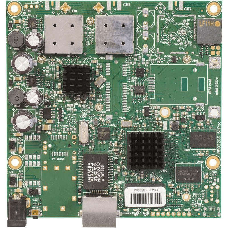MikroTik RouterBOARD 911G-5HPacD with 1 Gb LAN port 5.X GHz ac radio and 2 MMCX Connector RB911G-...