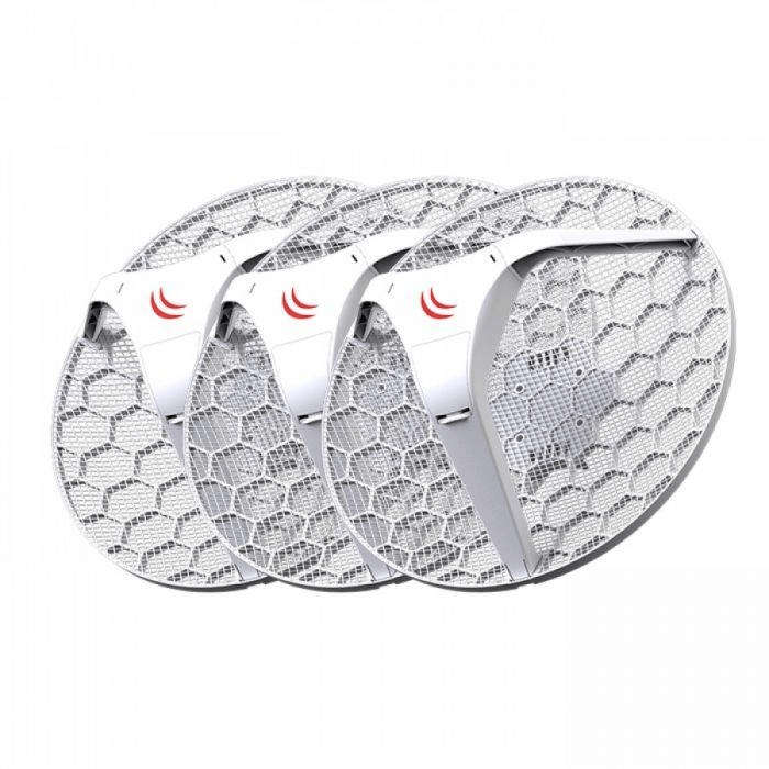 MikroTik LHG 5.8GHz 24.5dBi PtP CPE 3 Pack RBLHG5KIT