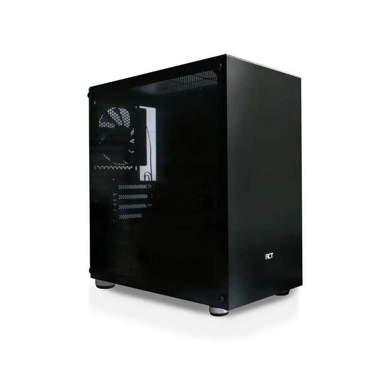 RCT ATX Case 300W with Tempered Glass Side Panel Black RCT-SM01