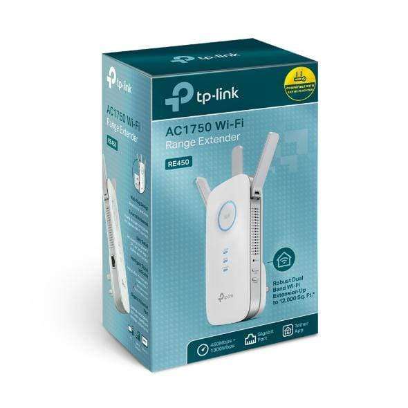 TP-Link RE450 Network Extender Transmitter White 10 100 1000 Mbit/s