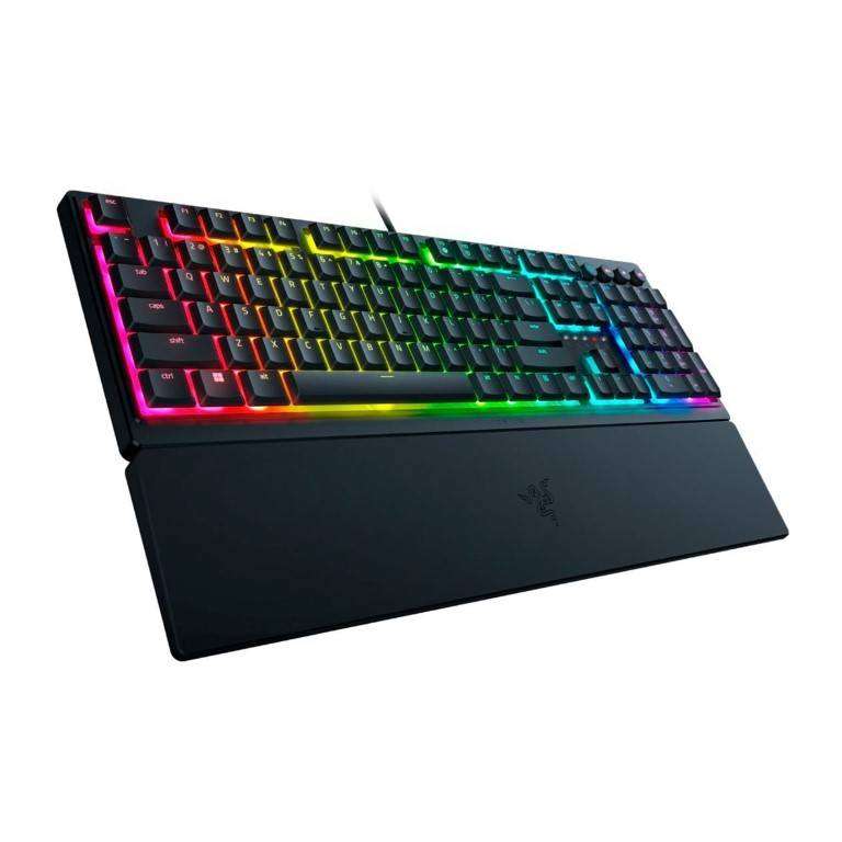 Razer Ornata V3 Low-profile Mecha-membrane RGB USB Gaming Keyboard QWERTY US English Black RZ03-0...