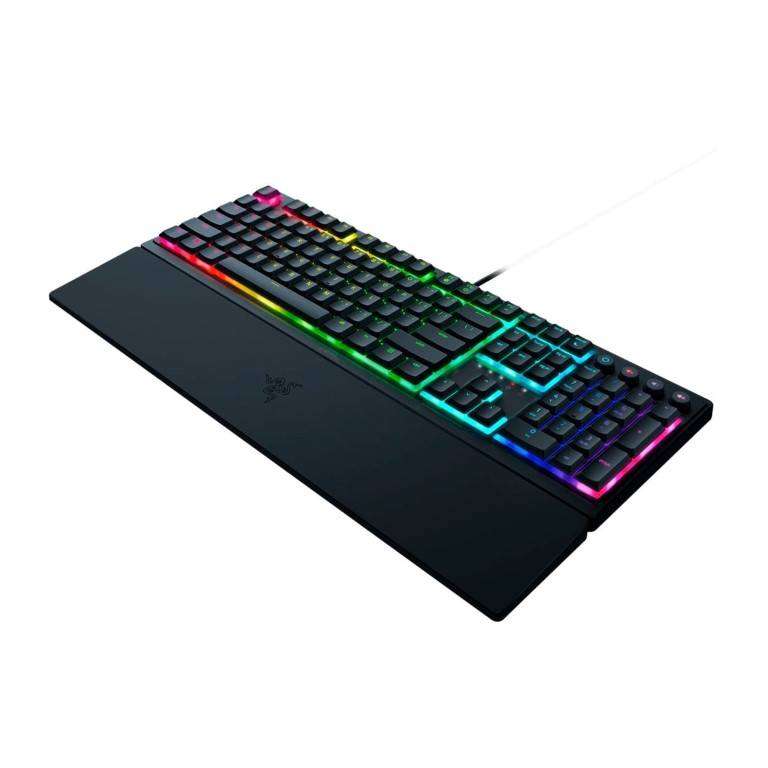 Razer Ornata V3 Low-profile Mecha-membrane RGB USB Gaming Keyboard QWERTY US English Black RZ03-0...