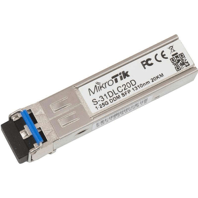 MikroTik SingleMode 1SFP LC 1.25G 1310nm 20km network transceiver module 1250 Mbit/s SFP 1310 nm ...