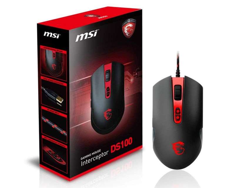 MSI DS100 Mouse USB Type-A Laser 3500dpi Ambidextrous