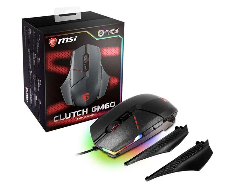 MSI Clutch GM60 Mouse USB Type-A Optical 10800dpi Ambidextrous