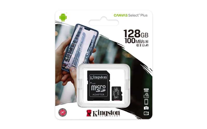 Kingston Canvas Select Plus Memory Card 128GB MicroSDXC Class 10 UHS-I