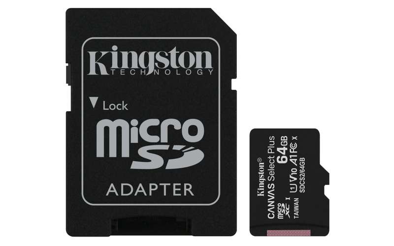 Kingston Canvas Select Plus Memory Card 64GB MicroSDXC Class 10 UHS-I