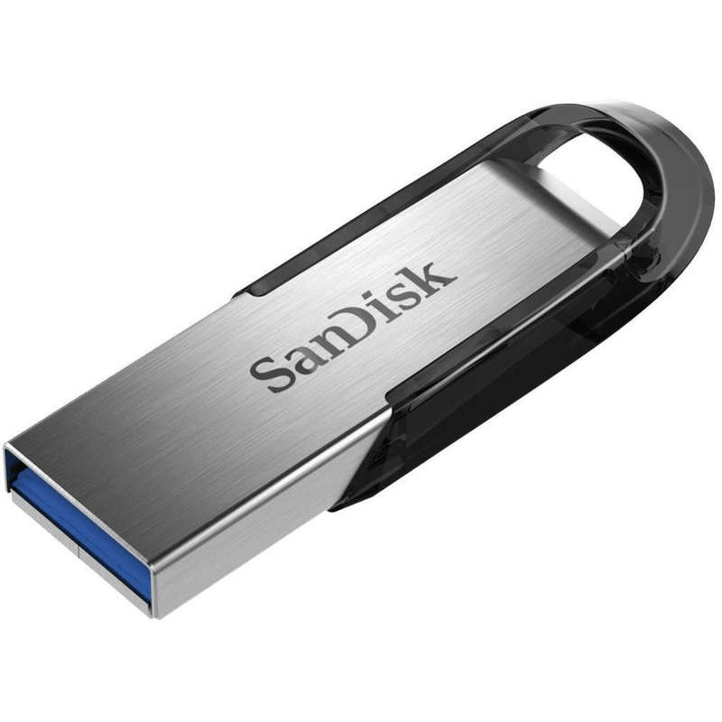 SanDisk Ultra Flair 32GB USB 3.2 Gen 1 Type-A Black and Stainless Steel USB Flash Drive SDCZ73-03...