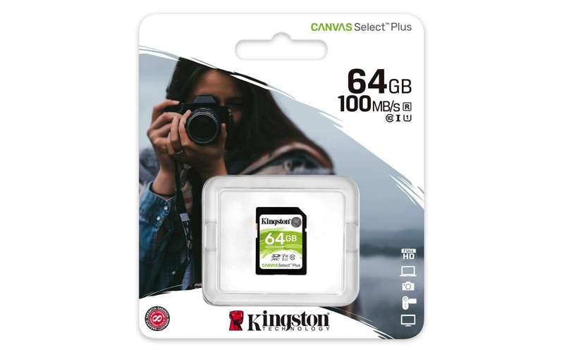 Kingston Canvas Select Plus Memory Card 64GB SDXC Class 10 UHS-I