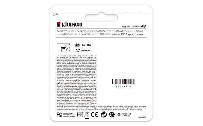 Kingston Canvas Select Plus Memory Card 64GB SDXC Class 10 UHS-I