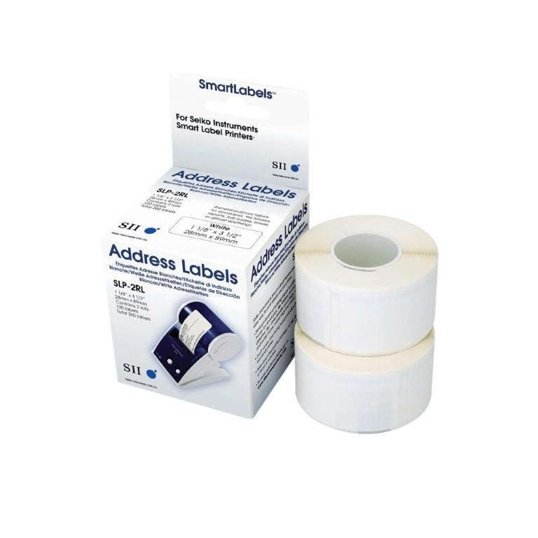 Seiko SLP-2RLH Standard Address Labels - 12 Rolls White 28 x 89 mm