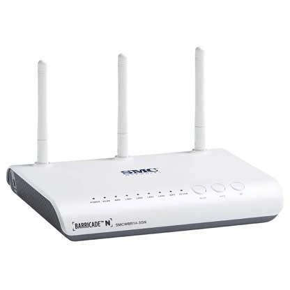 SMC SMCWBR14S-3GN Wi-Fi 4 Wireless Router - Fast Ethernet White EU