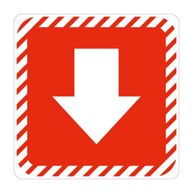 Parrot White Arrow with Red Symbolic Sign on White ACP 150x150mm SN4103