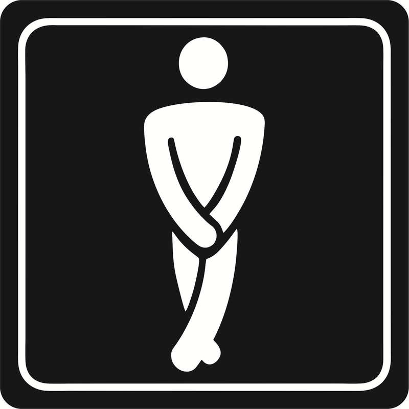Parrot Gents Toilet Symbolic Sign White Printed on Black ACP 150x150mm SN4108
