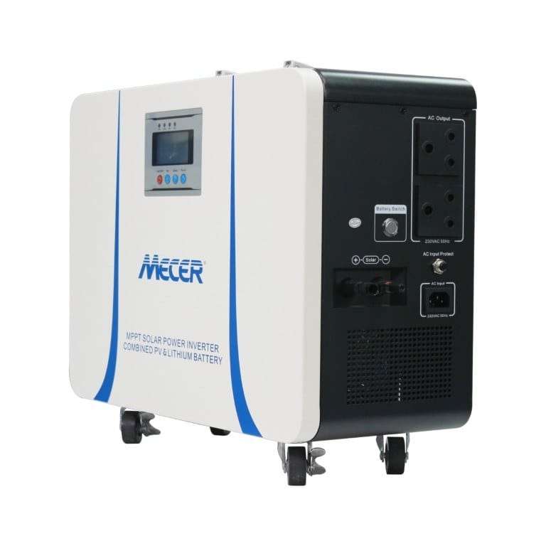 Mecer 1kVA 1kW Lithium Battery Inverter Trolley with 50Ah Lithium-ion Battery and 820W MPPT Contr...