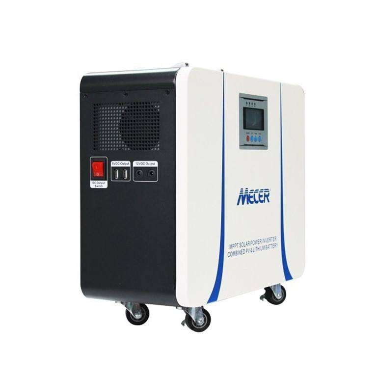 Mecer 1kVA 1kW Lithium Battery Inverter Trolley with 50Ah Lithium-ion Battery and 820W MPPT Contr...