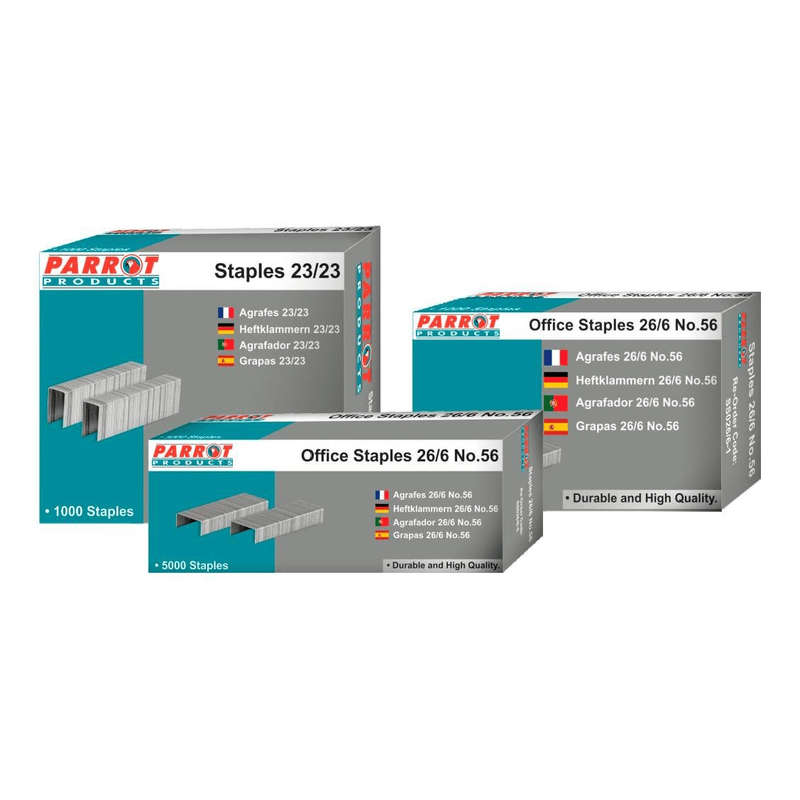 Parrot Staples Staple 23/23 Box of 1000 200 Pages SS023/23 ss023/23