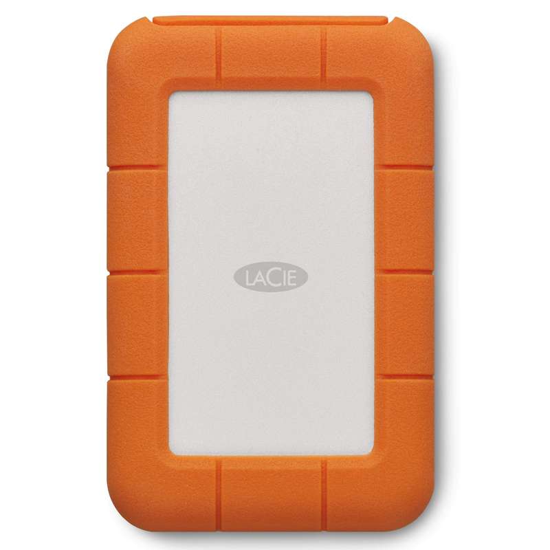 LaCie Rugged USB-C 5TB Grey and Yellow External Hard Drive STFR5000800