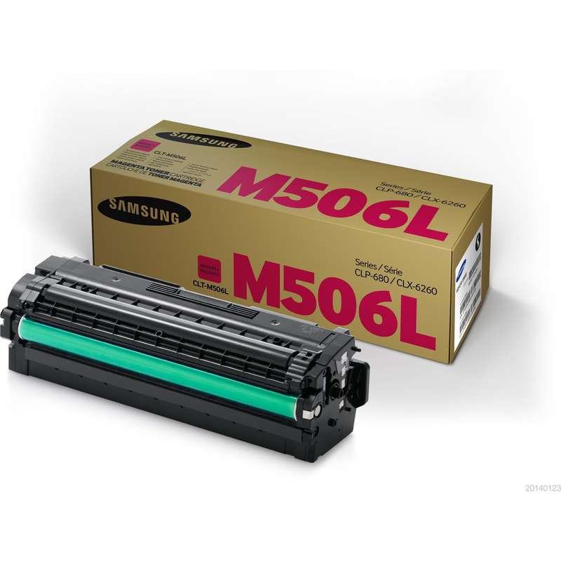 Samsung CLT-M506L Magenta Toner Cartridge 3,500 Pages Original SU307A Single-pack