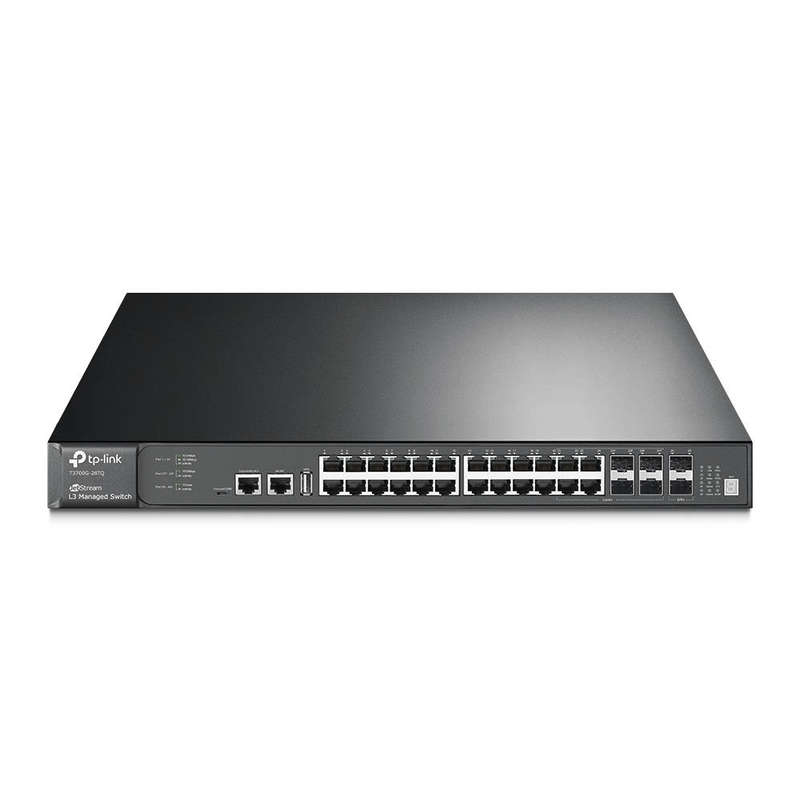 TP-Link T3700G-28TQ Jetstream T3700G 24-port Managed L3 Gigabit Ethernet Network Switch Black