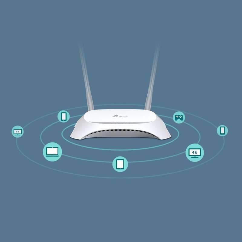 TP-Link TL-MR3420 Wi-Fi 4 Wireless Router Fast Ethernet Black and White