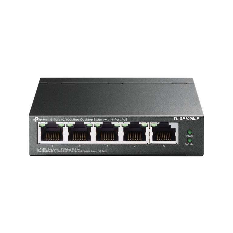 TP-Link TL-SF1005LP 5-Port 10/100Mbps Unmanaged Desktop PoE Switch with 4-port