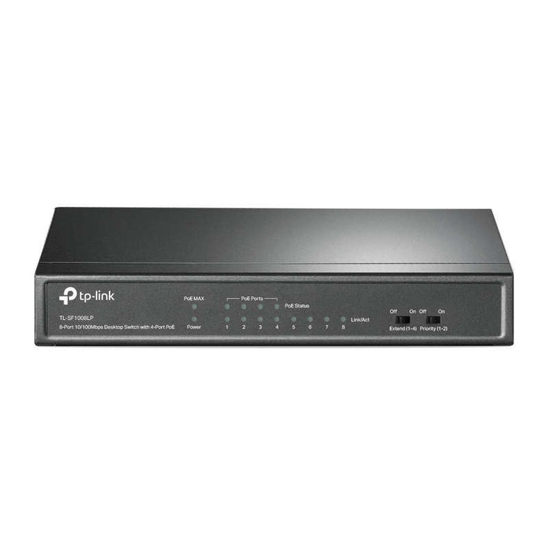 TP-Link TL-SF1008LP Network Switch Unmanaged Fast Ethernet (10/100) Power over (PoE) Black