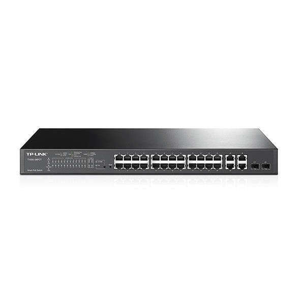 TP-Link TL-SL2428P JetStream 24-Port FE PoE+ Managed Switch with 2x GbE and 2x Combo Ports