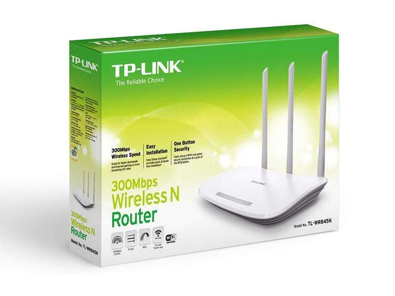 TP-Link TL-WR845N Wi-Fi 4 Wireless Router Single-band 2.4GHz Fast Ethernet White